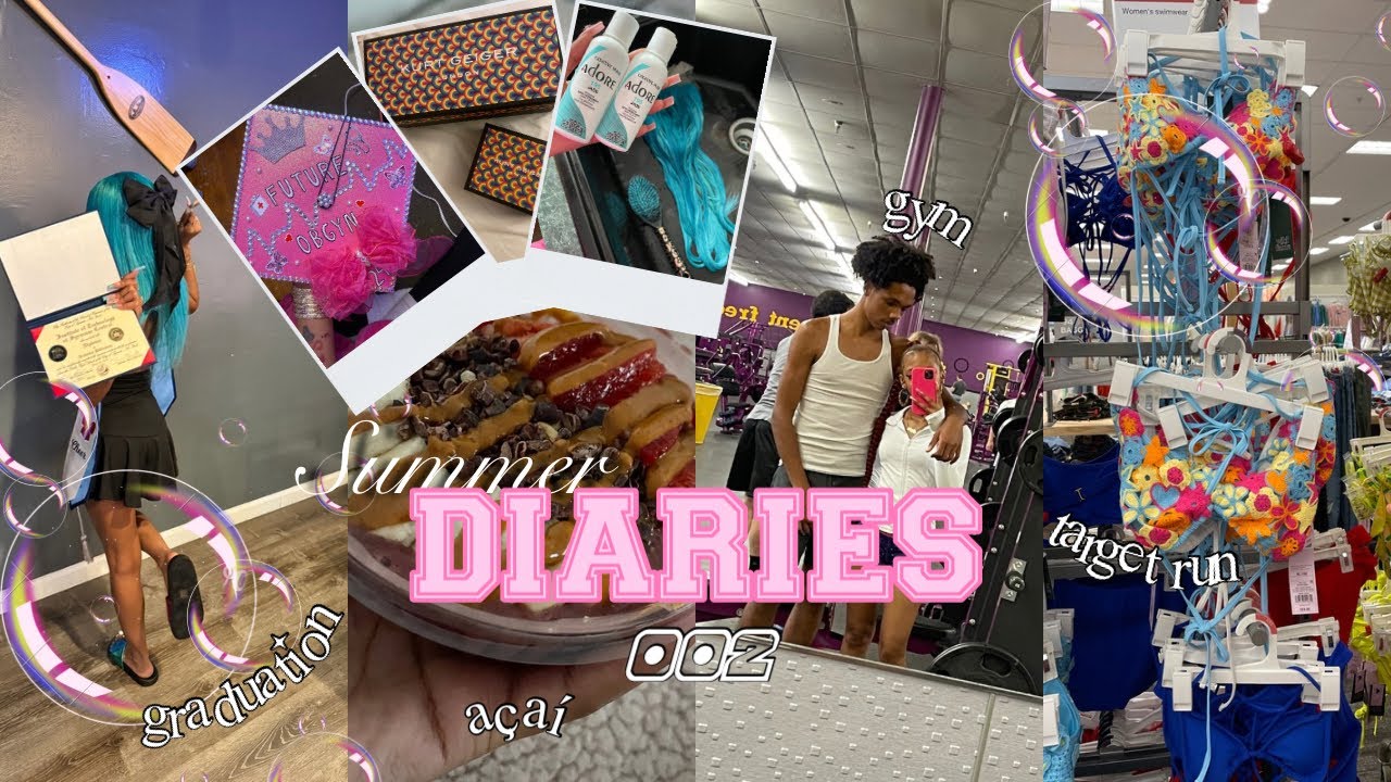 SUMMER DIARIES 002 🎀🫧🤍| gym, target run, graduation, maintenance, packages, + açaí