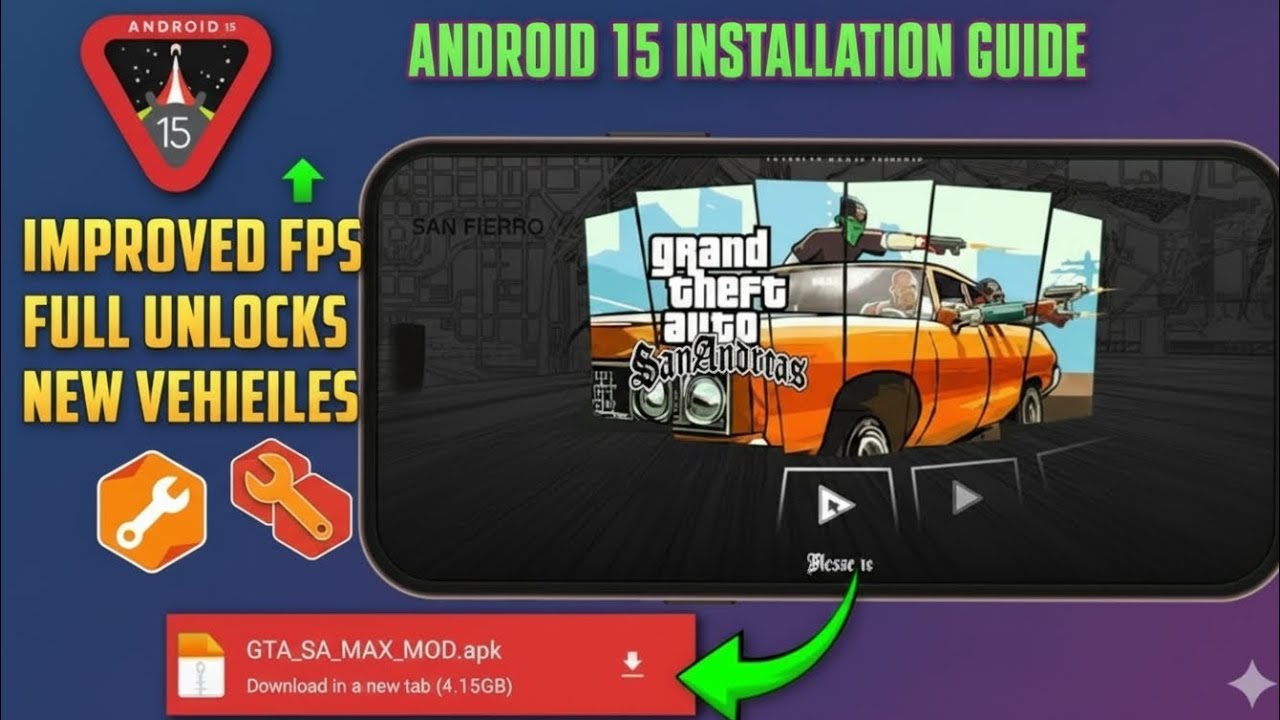 Install GTA SA APK + CLEO Mods on Android 15 | 100% Working Tutorial (No Root Needed)