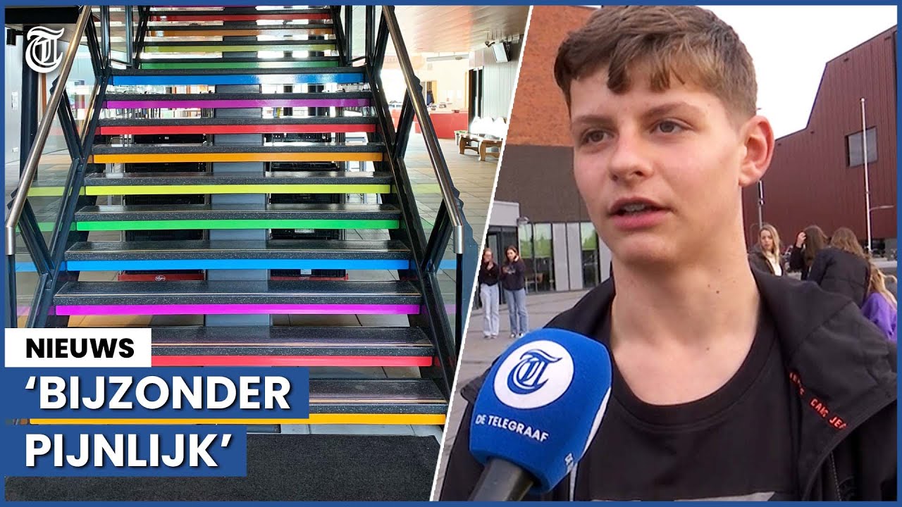 Ophef om regenboogtrap: 'Heel veel zijn er tegen'