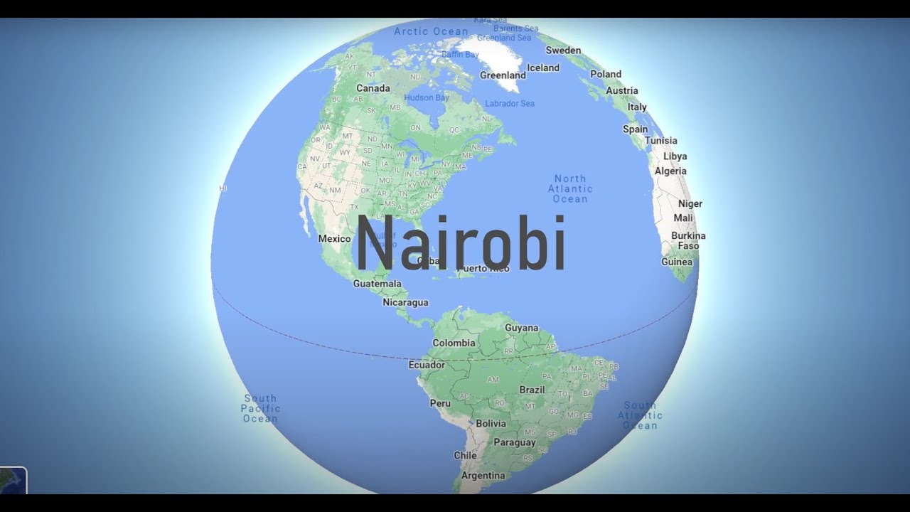 Where on the map is the capital of Kenya - Nairobi