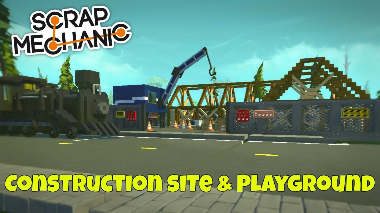 Construction Site & Playground - Scrap Mechanic Town Creations Gameplay - EP 180