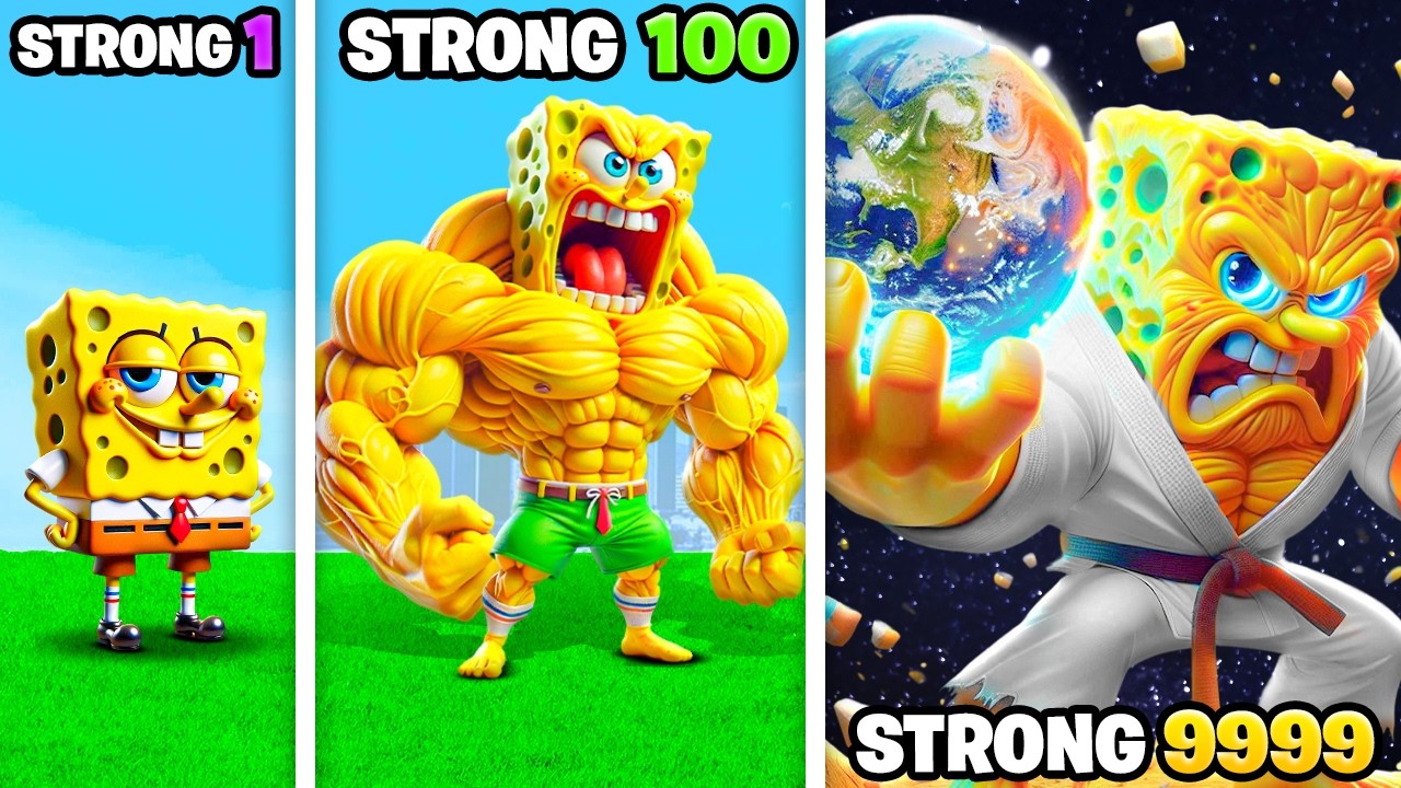 Weakest to STRONGEST SPONGEBOB in GTA 5!