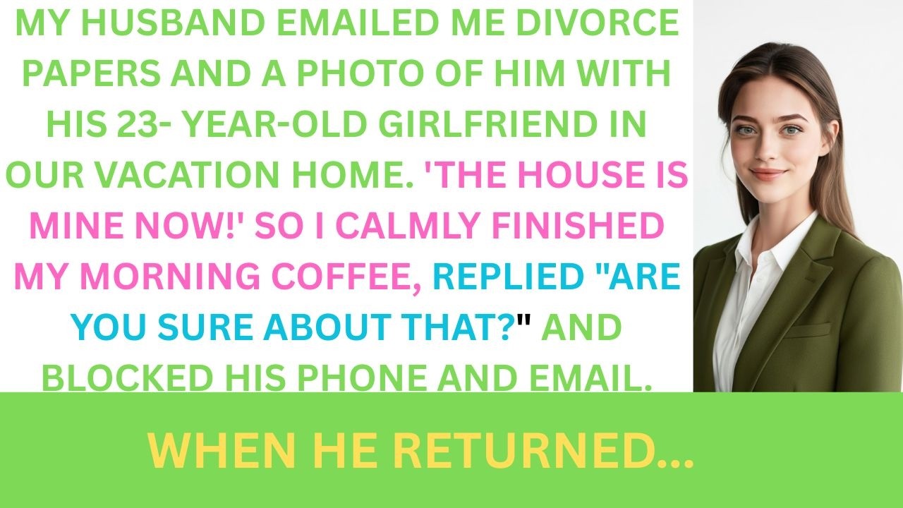Husband Emailed Me Divorce Papers & A Photo With His 23-yo Girlfriend In Our Vacation Home...