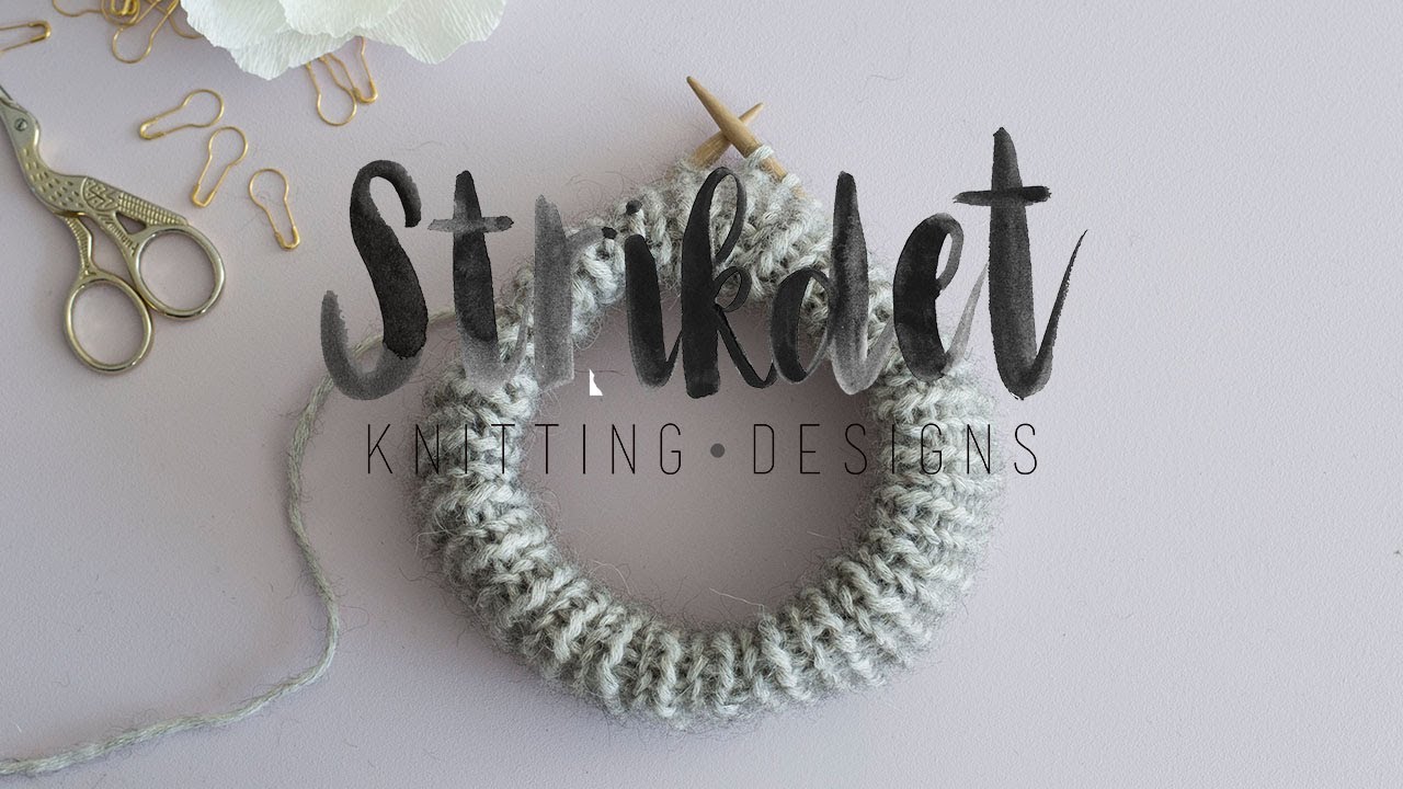 Strik foldet, sammenstrikket halskant