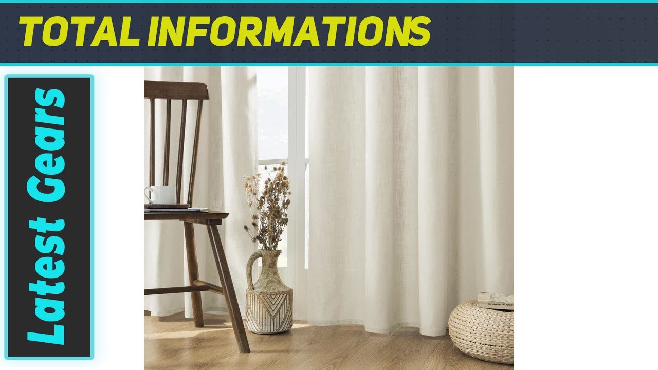 Joydeco Linen Curtains 2 Panel Set - The Best Light Filtering Drapes for Your Living Room!