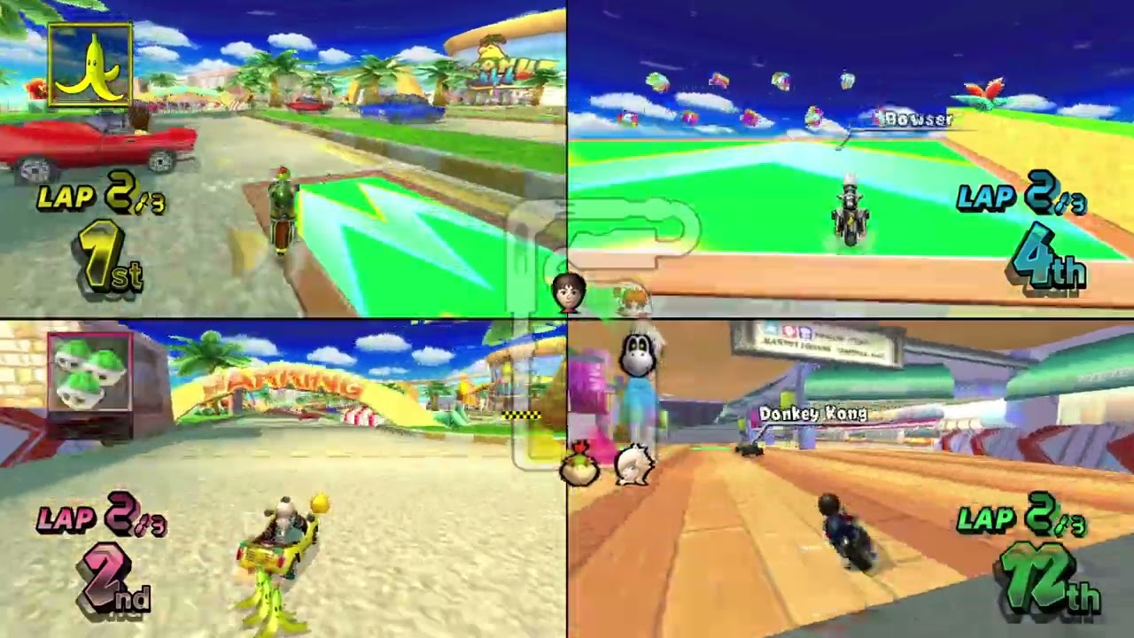 Mario Kart Wii ✦ 4 Players #655 Flower Cup 150cc