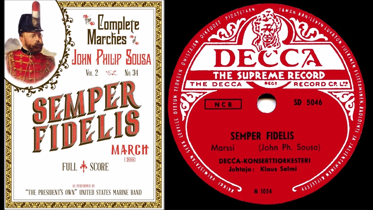 SAMPER FIDELIS, Decca-konserttiorkesteri Klaus Salmen johdolla levytti 9.6.1948
