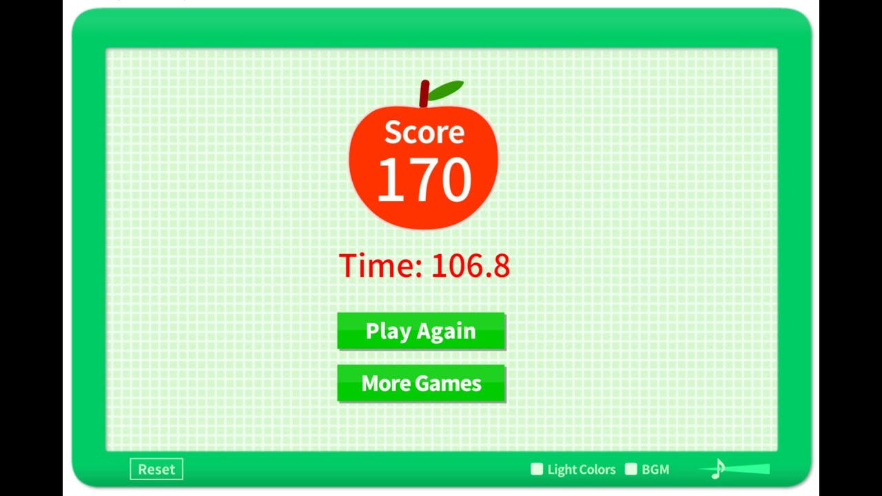 Perfect Clearing The Apple Game (Fruit Box)