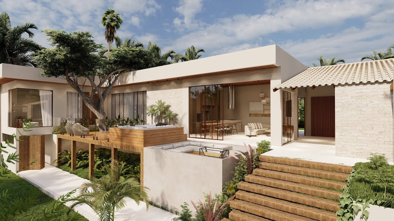 Projeto Casa Terrea Arquitetura Moderna Encontra a Natureza