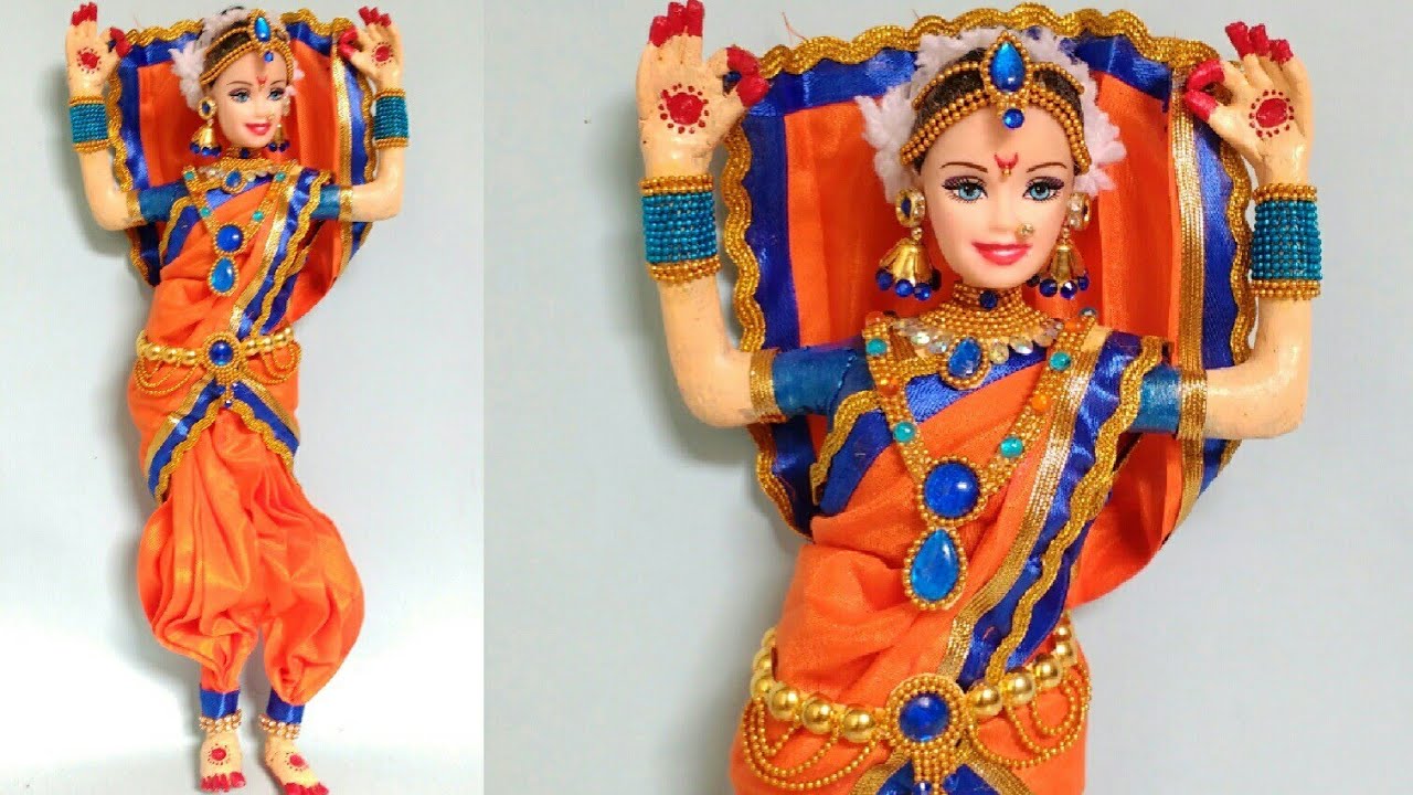 Newspaper Doll | Kashta Sadi Doll | Lavni Dancer Doll Making | DIY | By Punekar Sneha