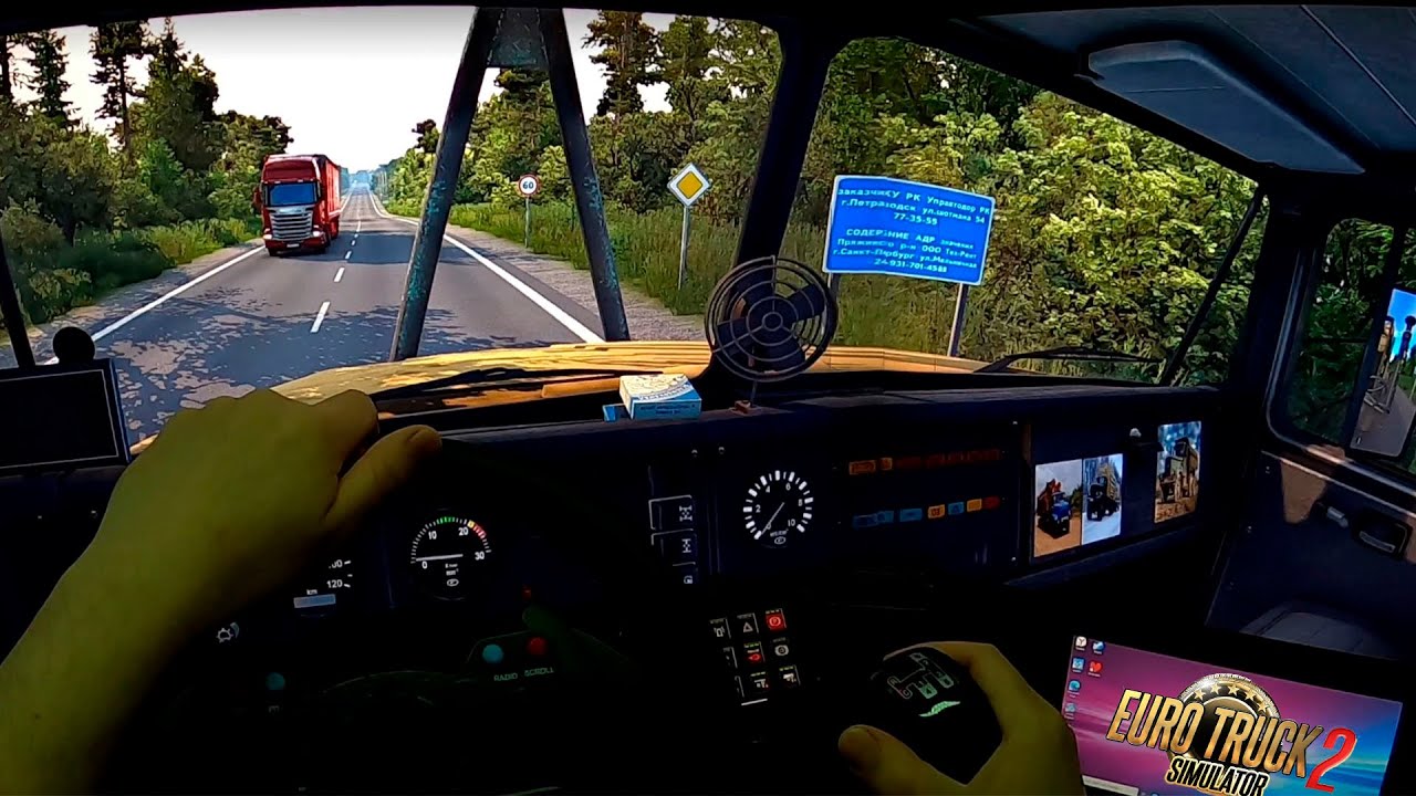 #ETS2 : КрАЗ-260 в Карелии 8.0 #3монитора #TripleScreen #ThrustMasterT300 #ShifterTH8A #BezelFreeKit