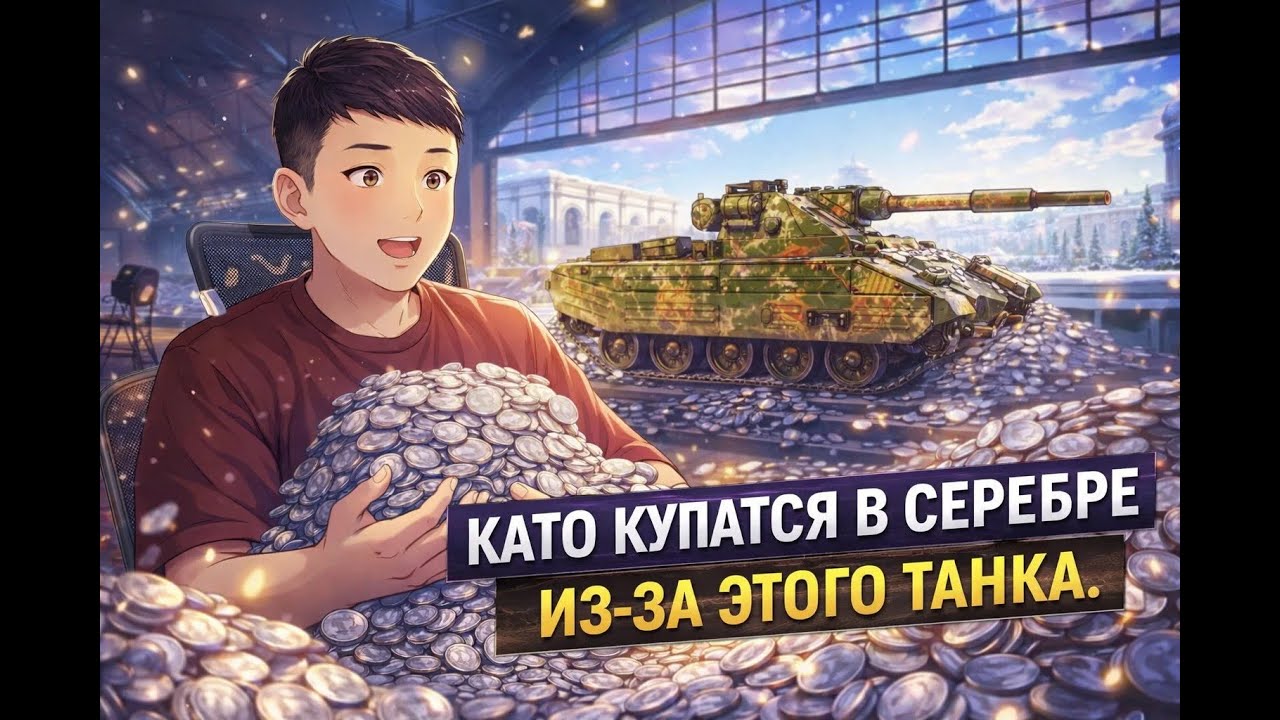 КАТО КУПАЕТСЯ В СЕРЕБРЕ  ИЗ-ЗА ЭТОГО ТАНКА. ПОМОГИТЕ НАБРАТЬ 100 ЛАЙКОВ.