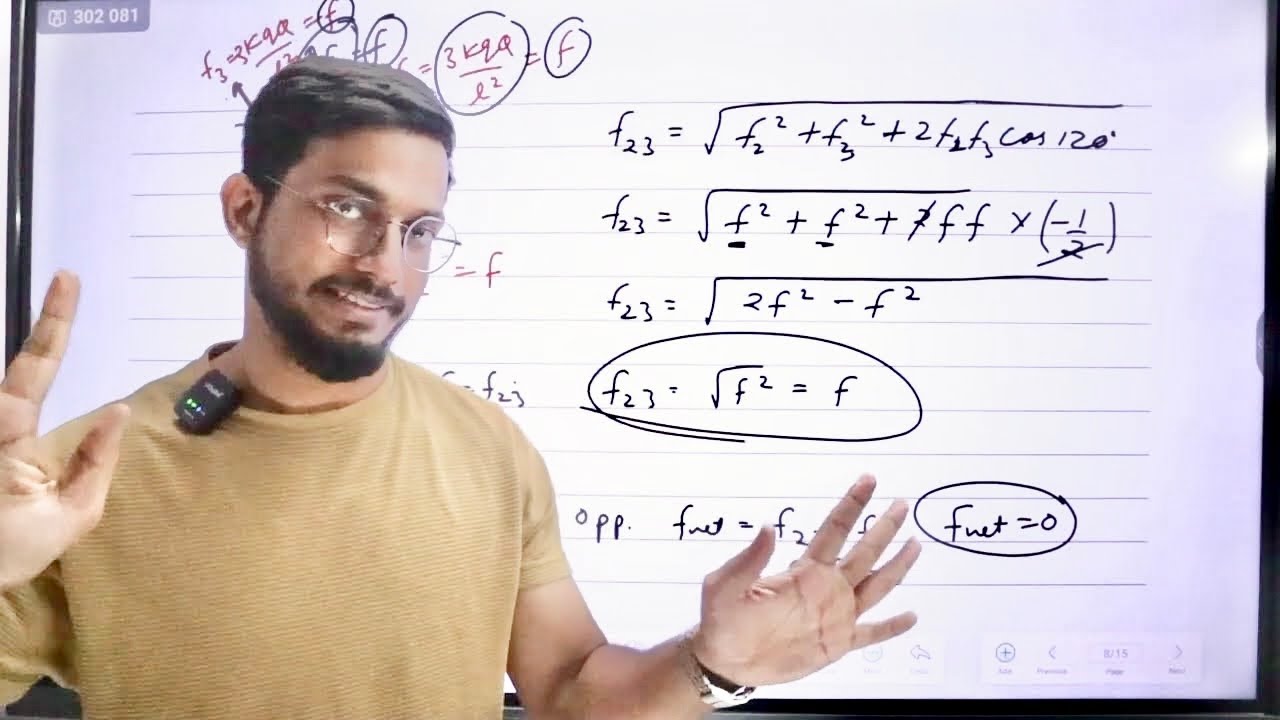 Class 12th NCERT Example 1.5: Consider three charges q1, q2, q3 each equal to q at the vertices | LC