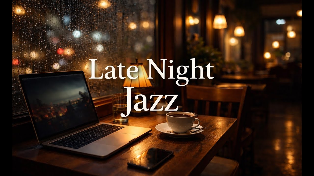 Late Night Cafe Jazz ☕ Slow Jazz BGM for Work & Study | Rainy Night | 1 Hour
