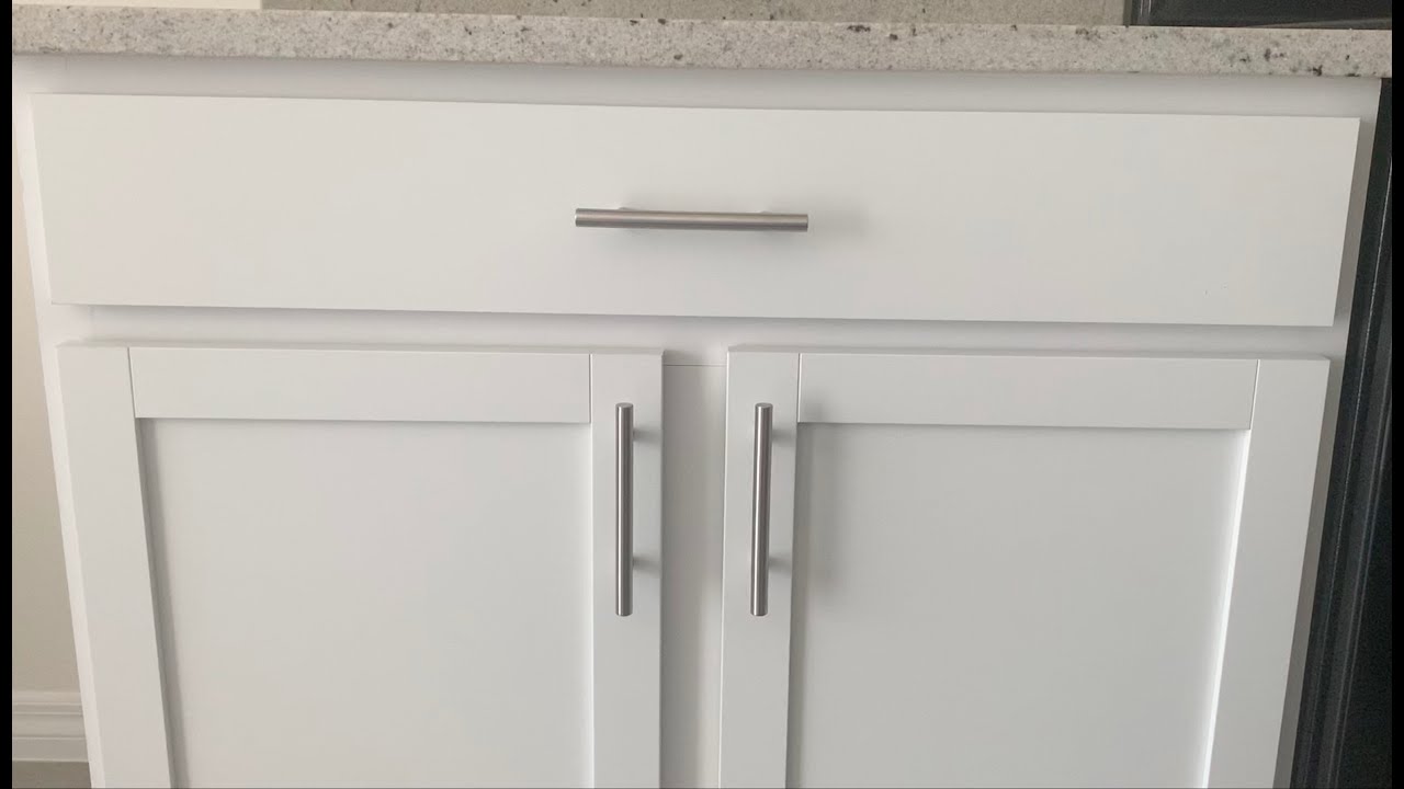 The simple way to install cabinet door pull handles.