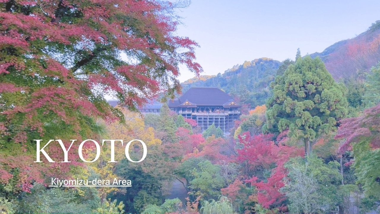 【Kyoto Vlog】Kiyomizu-dera Autumn Walk 🍁｜清水寺周辺の紅葉散策｜Wagashi & Saori Chestnut Dessert