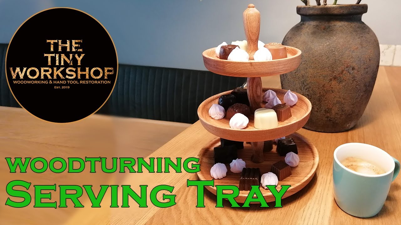 Woodturning - 3 Tier Wooden Serving Tray - Etagère - Reuse of old furniture.