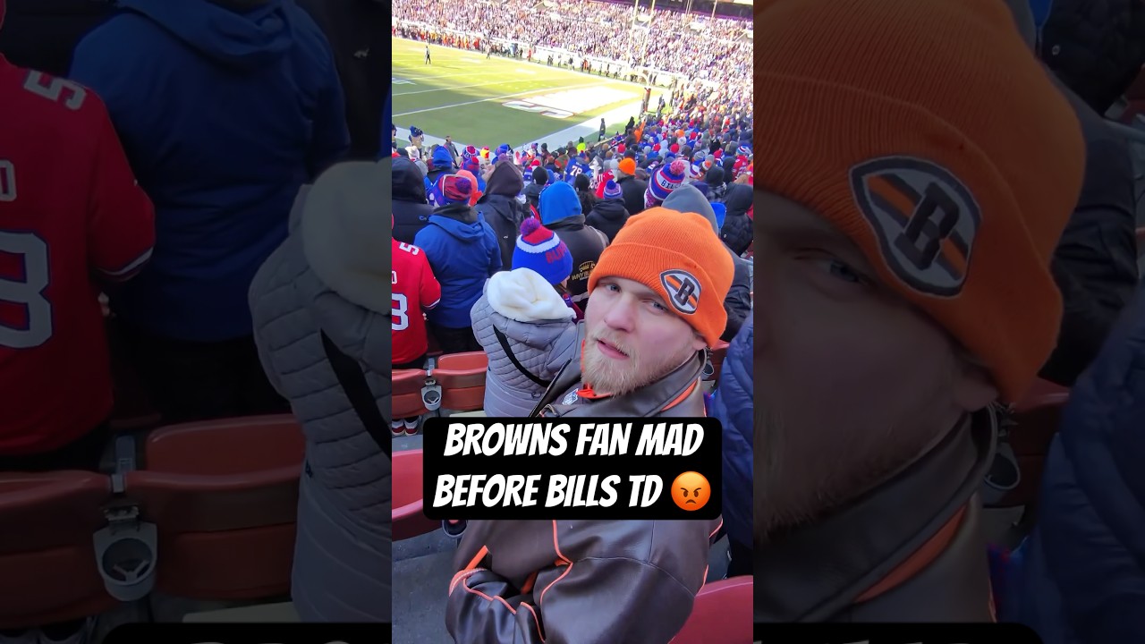 Cleveland Browns fan gets ANGRY moments before Buffalo Bills touchdown! #browns #bills #nfl #shorts