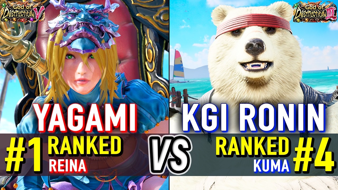T8 🔥 YAGAMI (#1 Ranked Reina) vs KGI RONIN (#4 Ranked Kuma) 🔥 Tekken 8 High Level Gameplay