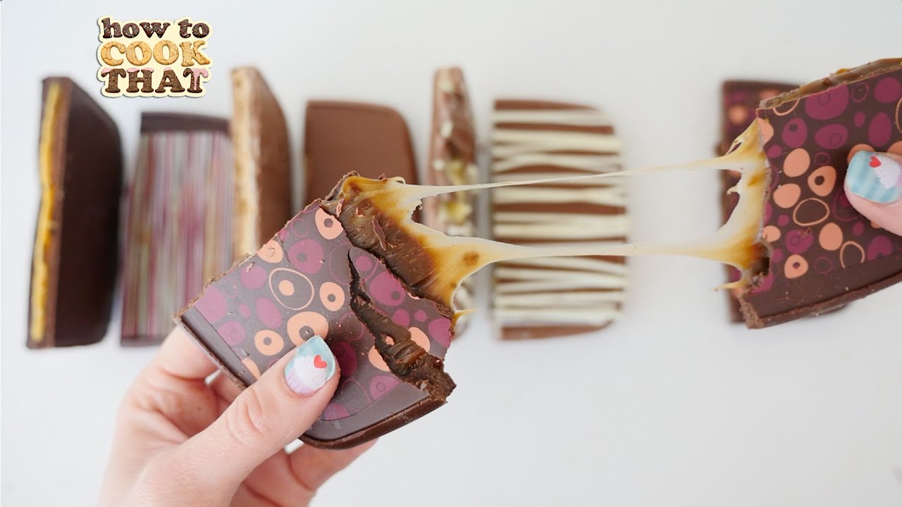 HOW TO MAKE CHOCOLATE BLOCKS How To Cook That Ann Reardon (Caramel & S'mores)