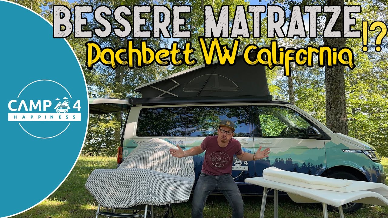 Matratze im Dachbett VW California: mehr Komfort im Bulli Aufstelldach