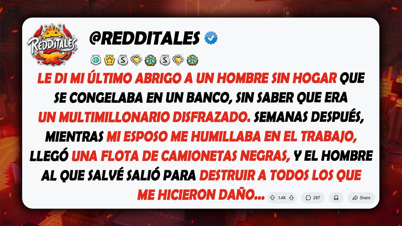 Le di mi último abrigo a un hombre sin hogar que se congelaba en un banco, sin saber que era...