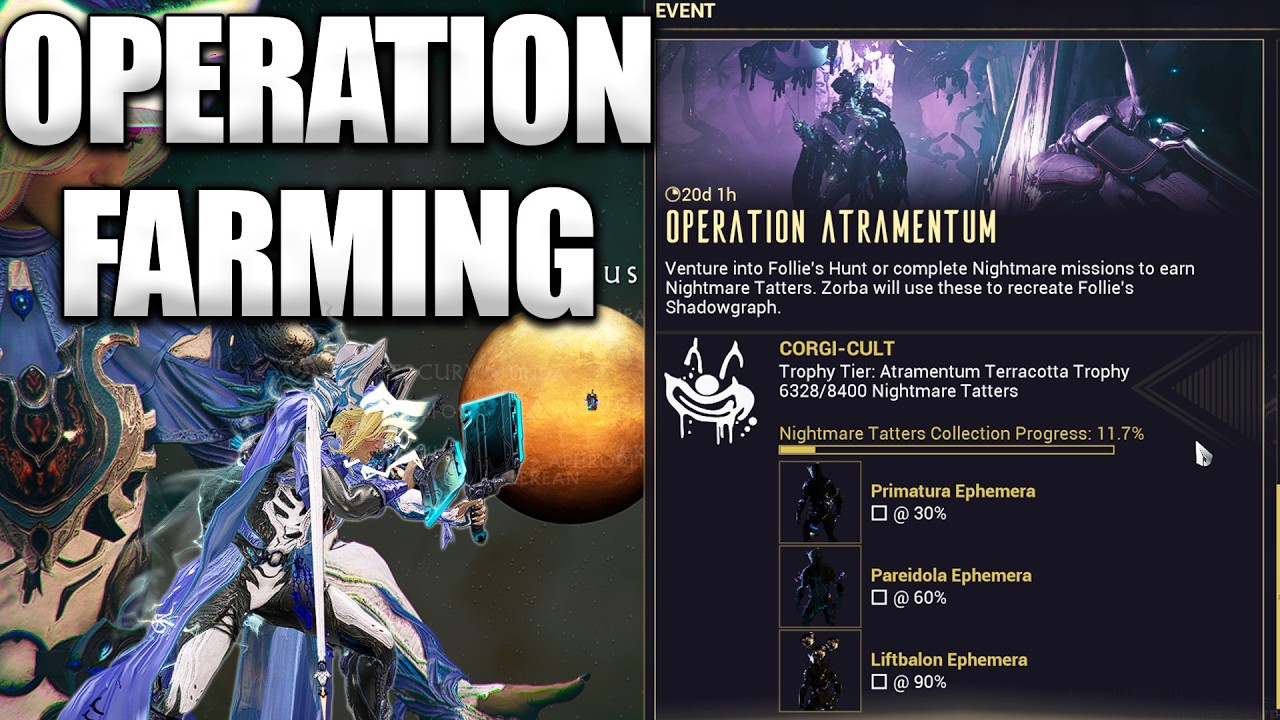 Warframe Operation Atramentum Farming! Get Event Cosmetic Loot Everyone!