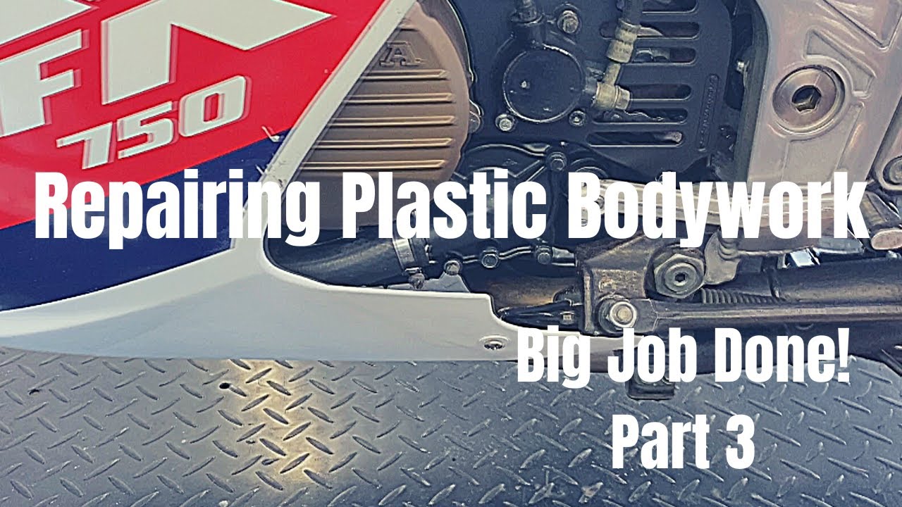 Repairing VFR750 Bodywork - Side Panel big job DONE! Part 3