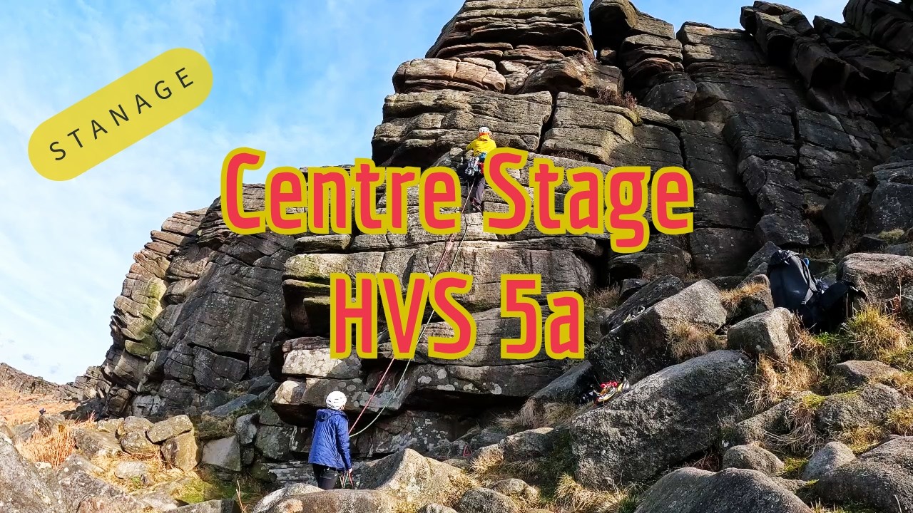 Centre Stage HVS 5a, Stanage, Peak District