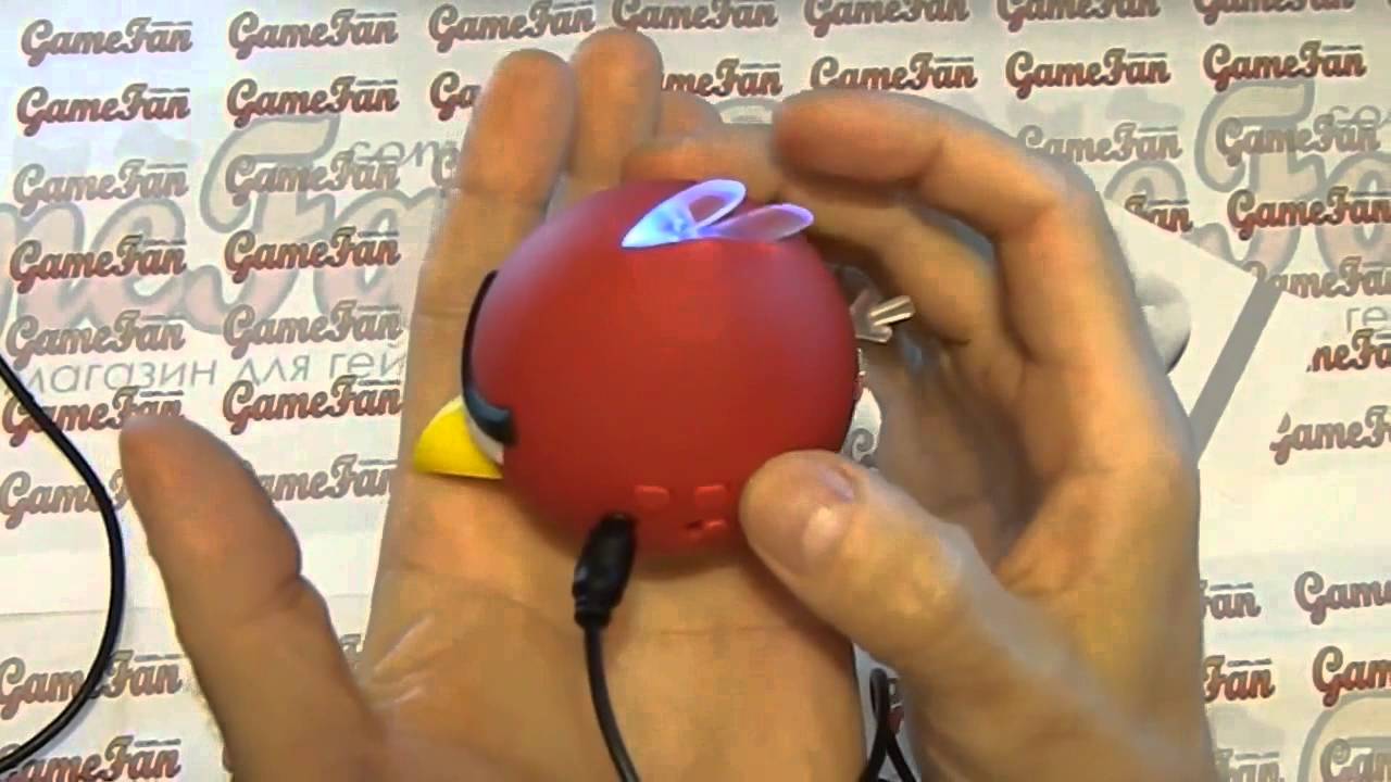 Портативная акустическая колонка Angry Birds MP3 player + FM радио