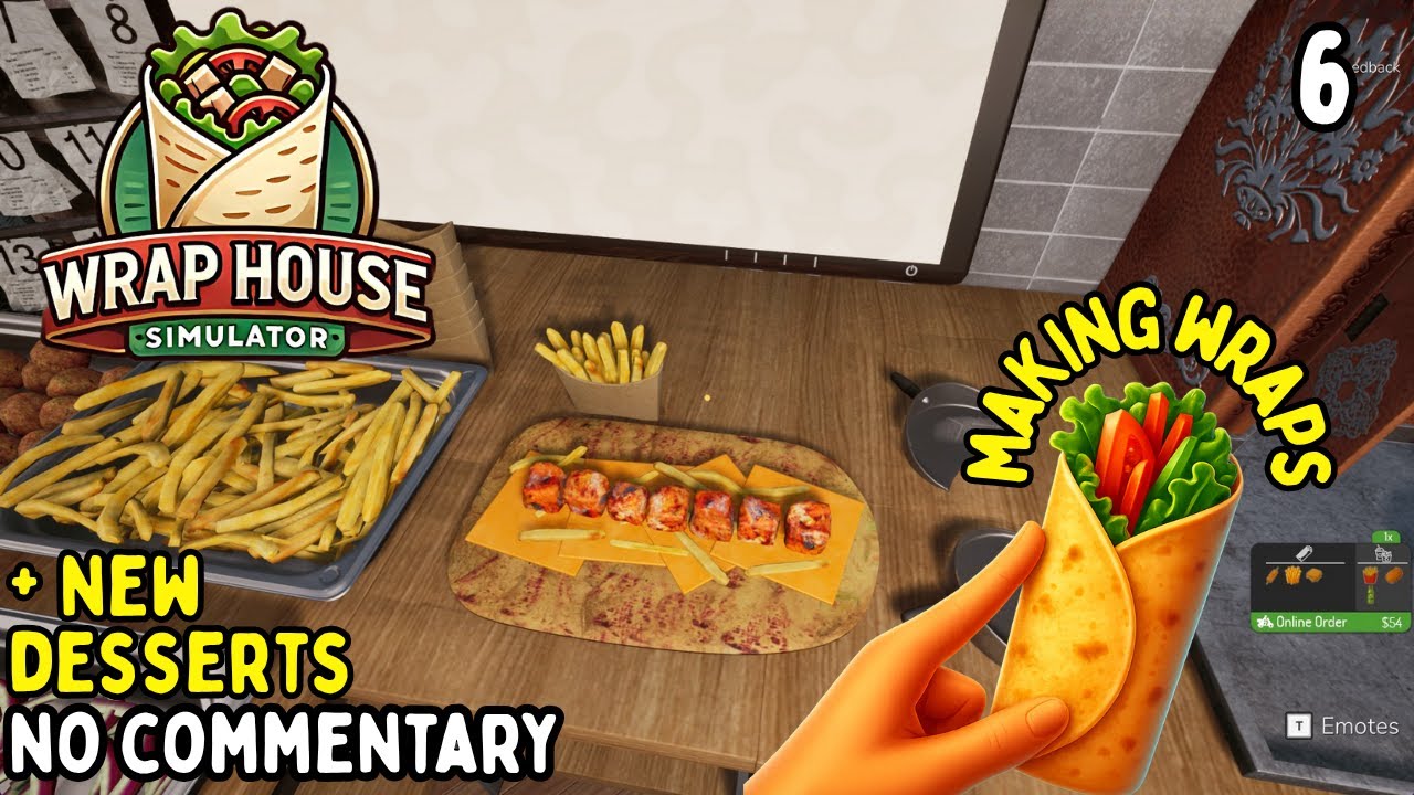 Wrap House Simulator 🌯 NEW INGREDIENTS 🍗🍯 Longplay No Commentary #6