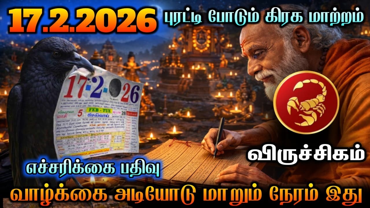 விருச்சிகம்ராசிபுரட்டிப் போடும் கிரக மாற்றம் 17 .2 .2026ல் வாழ்க்கை அடியோடுமாறும் நேரம்எச்சரிக்கை