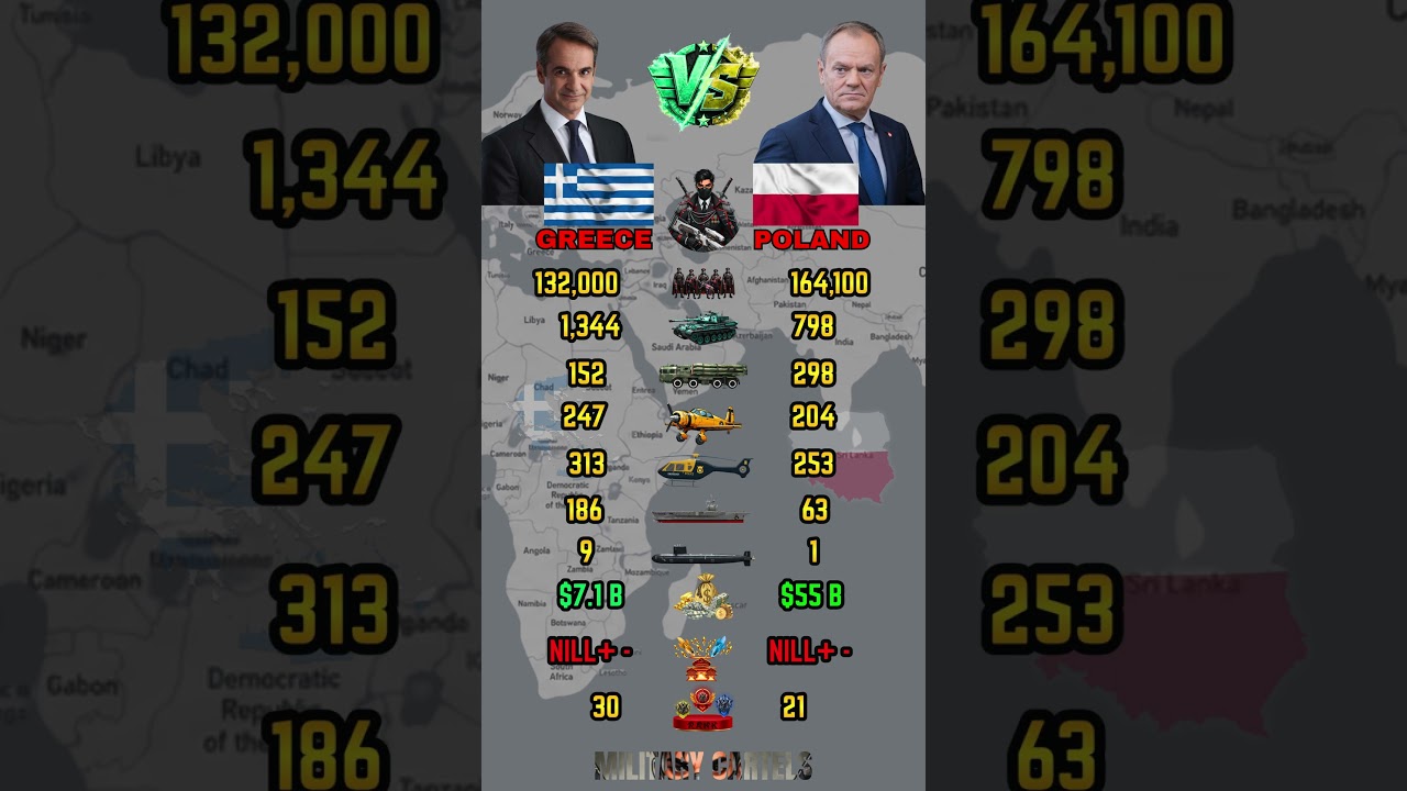 Greece vs Poland Military Power Comparison 2026 | Who Is Stronger ?
