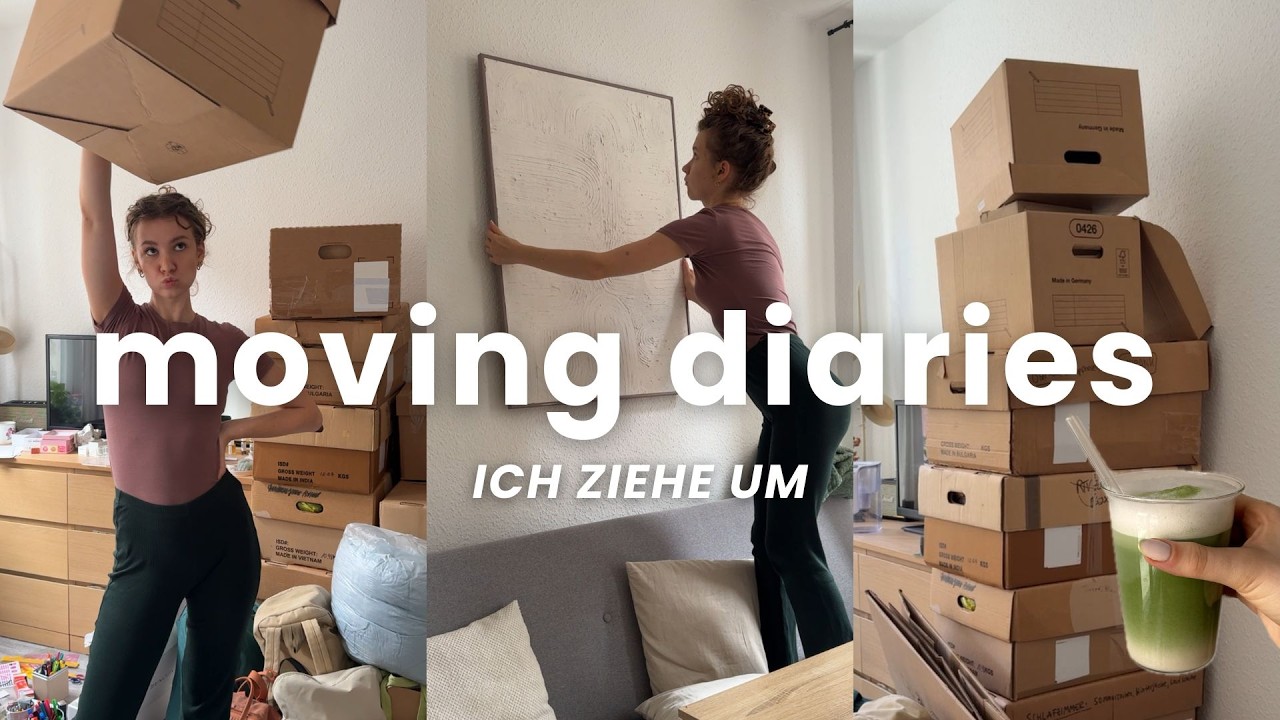 NEUANFANG mit 25: ICH ZIEHE UM! Aussortieren, Kisten packen und UMZUGSCHAOS | Moving Diaries EP. 1 ⭐
