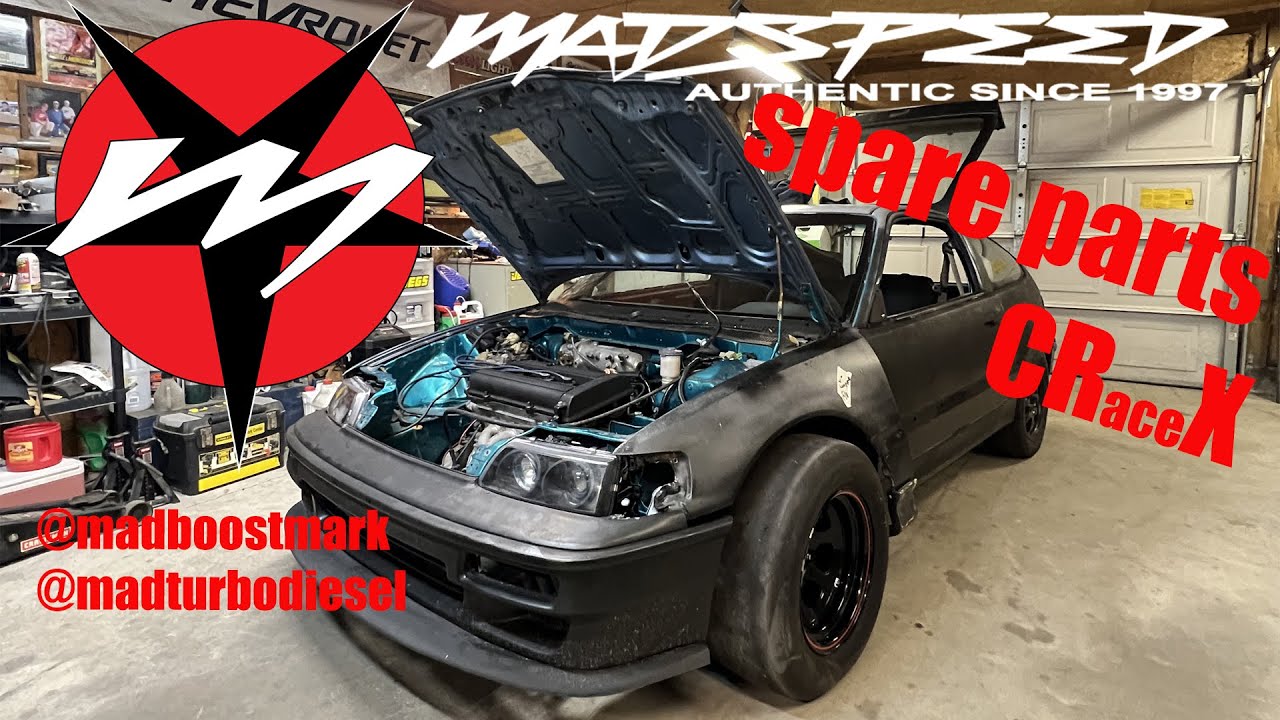 Madspeed 1989 CRX Si spare parts race car with Rowe Racing  Ep14