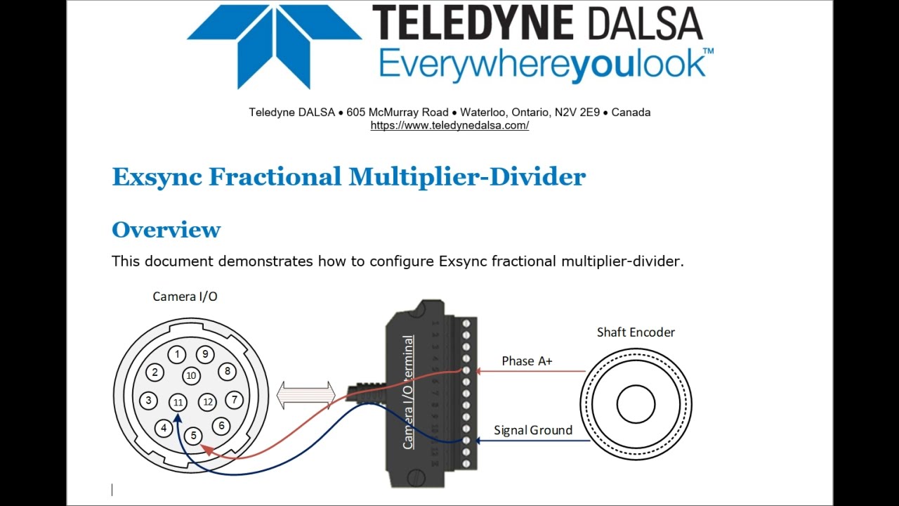 How To: Using EXSYNC Fractional Multiplier/Divider with Teledyne DALSA Linea HS cameras