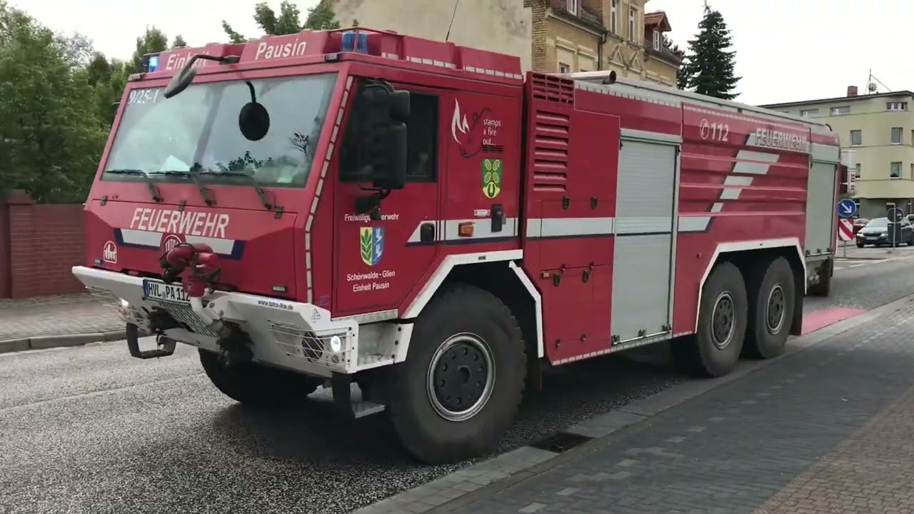 Brandschutzeinheiten treffen in Falkenberg/Elster ein