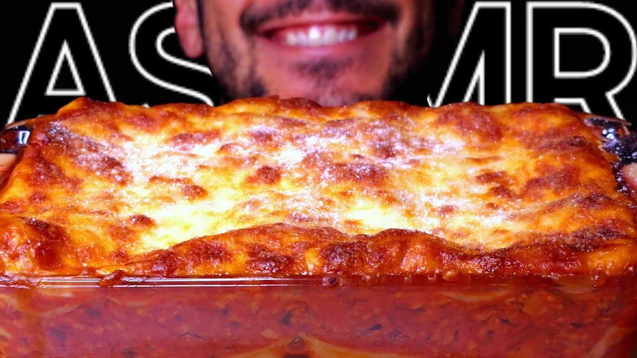 ASMR BEEF LASAGNA (EATING SOUNDS) NO TALKING MUKBANG