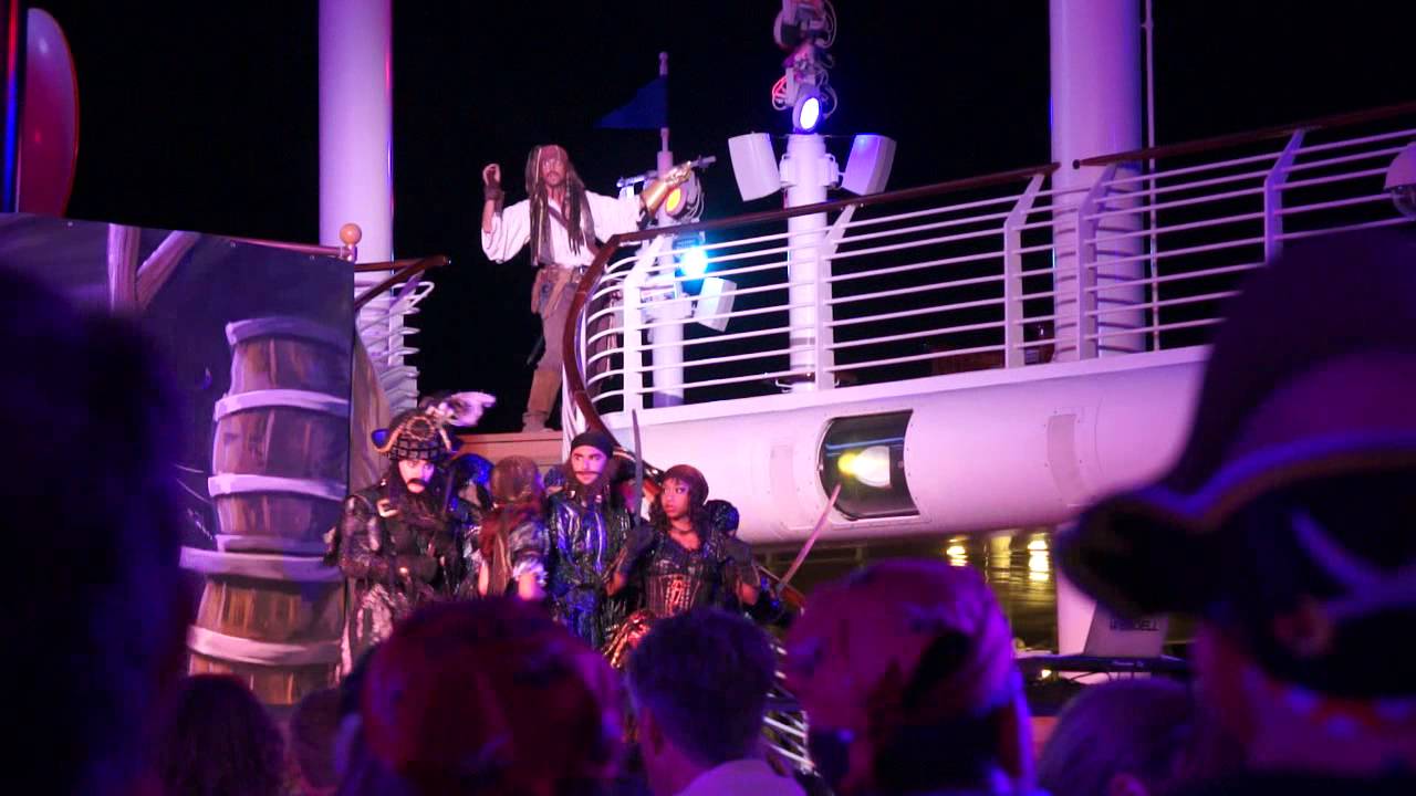 Pirates IN the Caribbean Deck Party and Fireworks Disney Cruise Line - Disney Dream