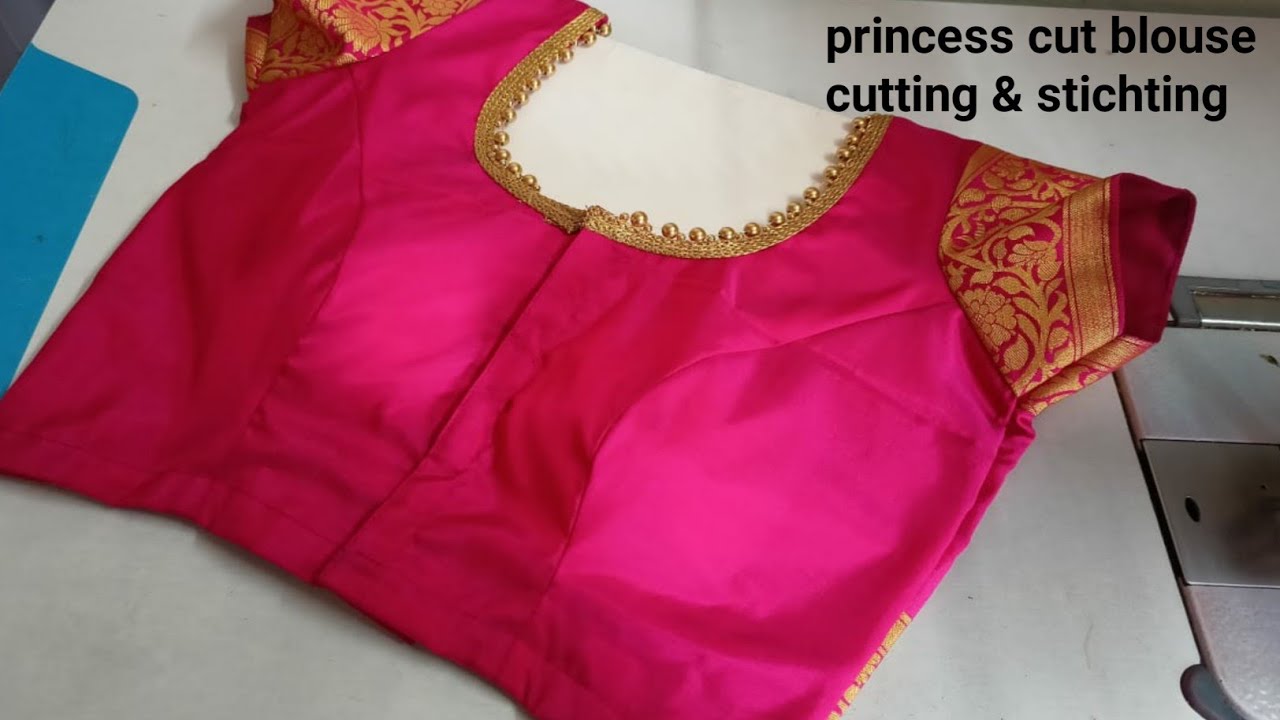 Padded blouse Cutting & Stitching | 32 Size Princess Cut Blouse Cutting