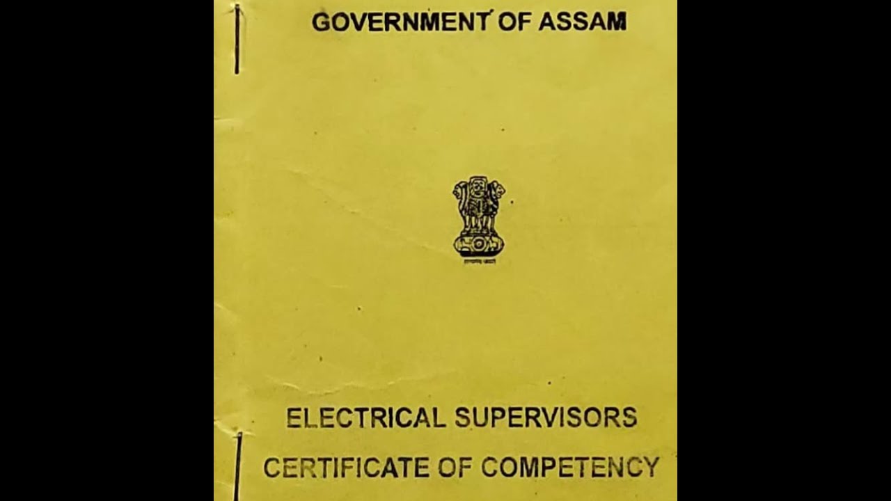 electrical supervisors and work man's permit licence