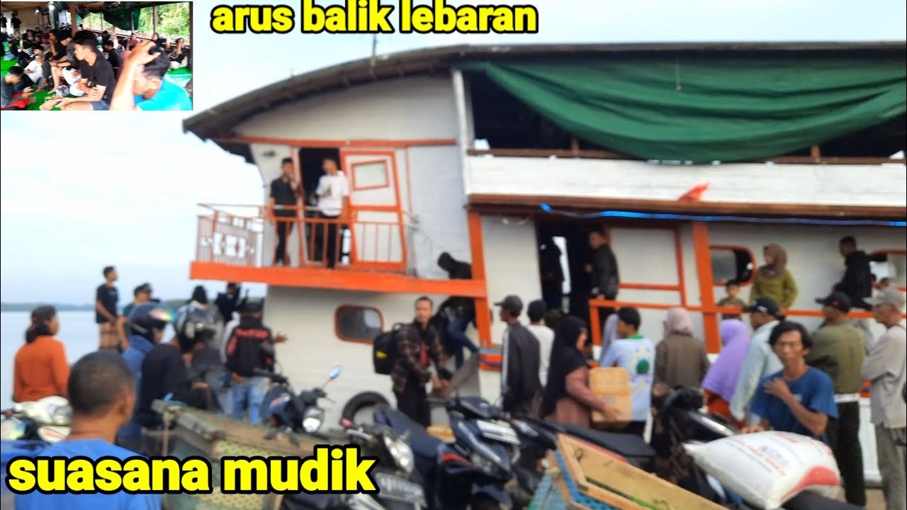 suasana mudik/arus balik lebaran di pelabuhan rasau jaya Kalimantan Barat