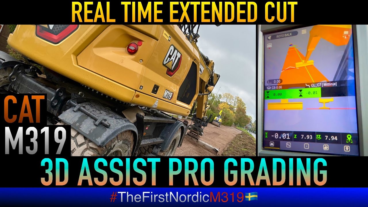 Real Time Precision Grading Cat M319 #cat #caterpillar #digger #excavator #bagger #rototilt