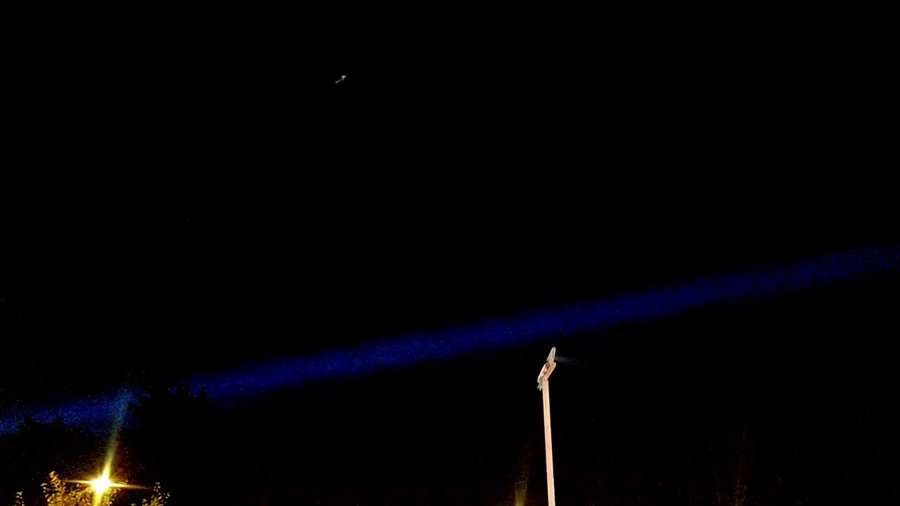 Blue Beam at Night Greece - Thessaloniki (2023/10/04,
