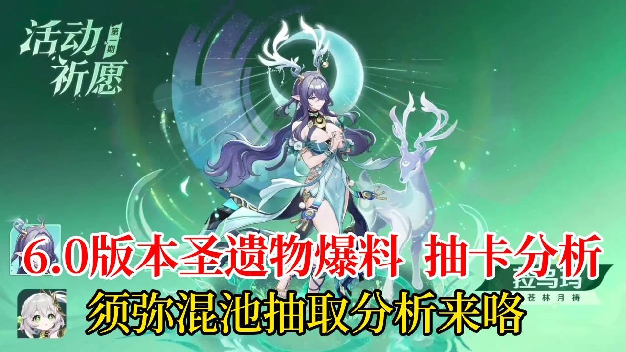 6.0版本新圣遗物爆料、抽卡推荐、须弥混池抽取分析~#原神#派蒙#GenshinImpact
