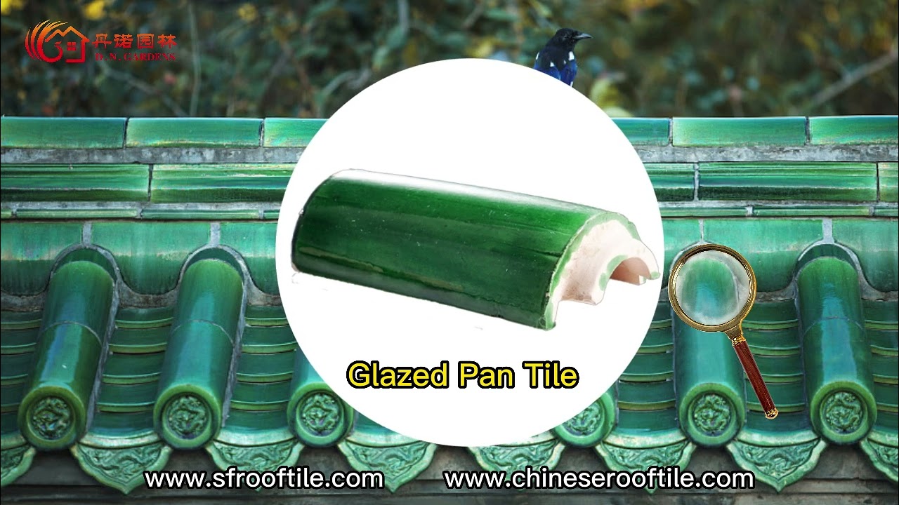 Glazed Green Customizable Chinese Roofing Tiles China Ceramic Roof Tiles