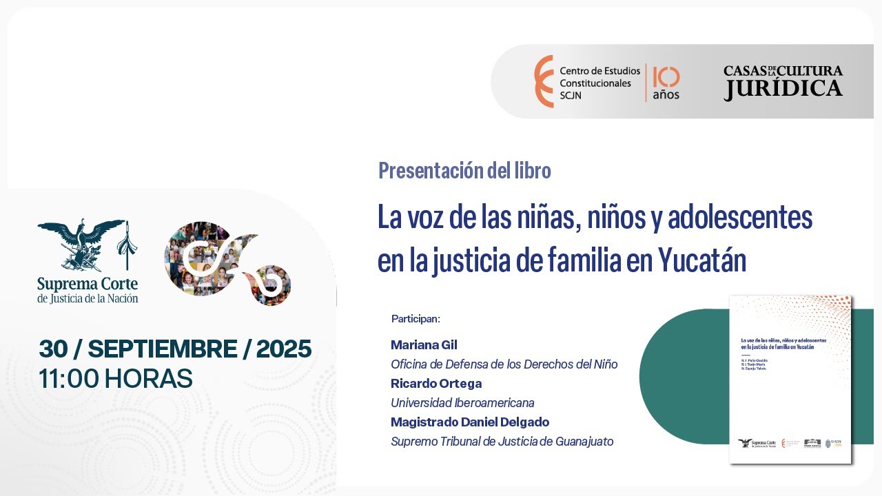 📕 Presentación del libro: La voz de las NNA en la justicia de familia en Yucatán