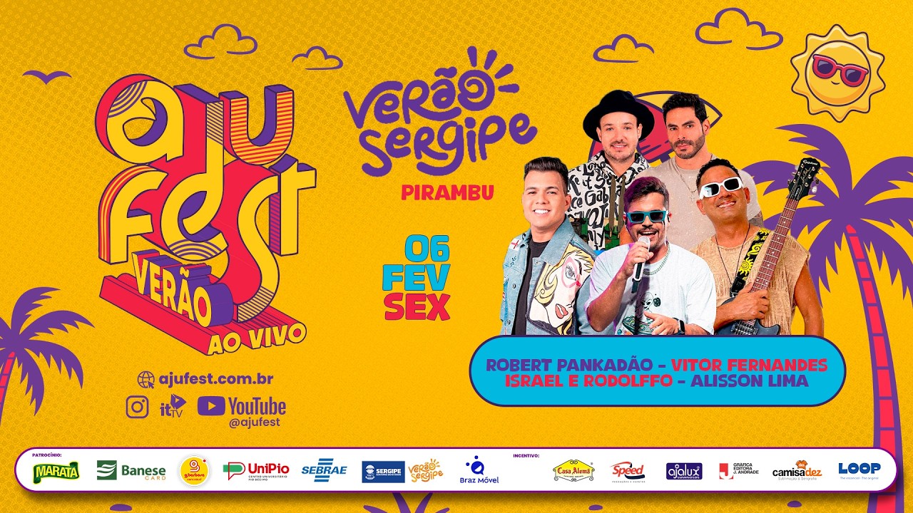 🔴 AO VIVO | Verão Sergipe 2026 – Israel & Rodolffo, Vitor Fernandes e Robert Pankadão | Pirambu