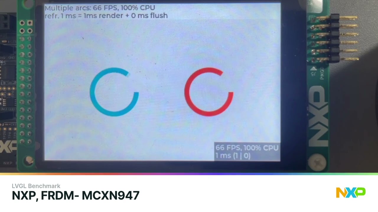 Benchmarking of NXP FRDM-MCXN947 - LVGL