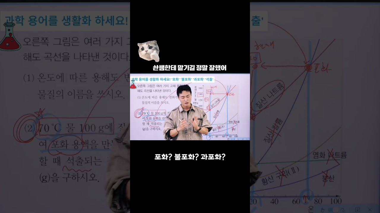 포화? 불포화? 과포화? 석출? 외우는 과학 ❌이해되는 과학 ⭕헷갈리던 과학 개념이단 한 번에 머릿속에 정리되는 순간. 전국에서 듣는 대치동 과학 수업!